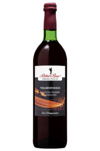 Eine Flasche Traubenpunsch Rot alkoholfreier Punsch.